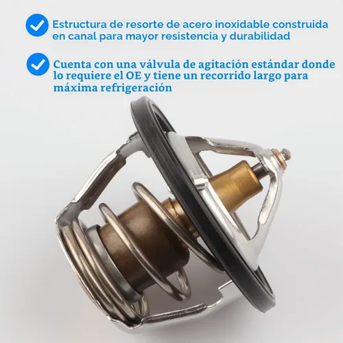 Vista 5 de Termostato de motor con junta de repuesto 21200AA072 compatible con Subaru - Forester 1998-2013, Impreza WRX STI 1993-2014, Legacy 1990-2019