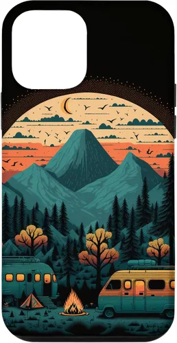 Vista 15 de Funda para iPhone 11 Pro Max Sunset Mountains & Trees para campistas