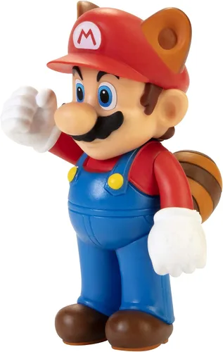 Vista 2 de Super Mario Racoon Mario Figura de acción coleccionable de 2.5
