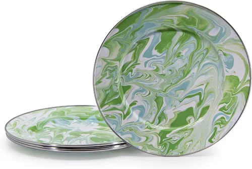 Vista 16 de Golden Rabbit Platos llanos esmaltados, 10.5 pulgadas, americana, juego de 4 Set of 4 Plates, 10.5 inch