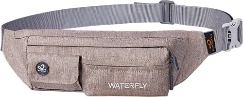Vista 22 de WATERFLY Riñonera para Mujeres y Hombres Resistente al Agua Pequeña Bolsa de Cintura Delgada con 4 Bolsillos Bolsa Cruzada Ligera para el Pecho que