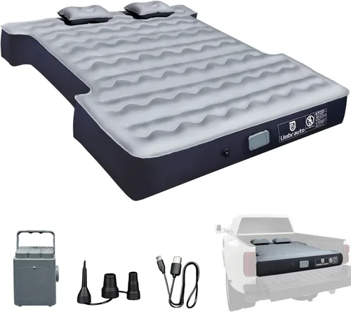 Vista 11 de Colchón de aire Umbrauto para camas de camión cortas de tamaño completo de 5.5-5.8 pies, colchón de aire inflable para tienda de camión con bomba