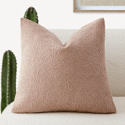 Vista 36 de Foindtower Fundas de almohada decorativas con textura de boucle, fundas de almohada sólidas, neutrales, suaves y acogedoras para silla, sofá