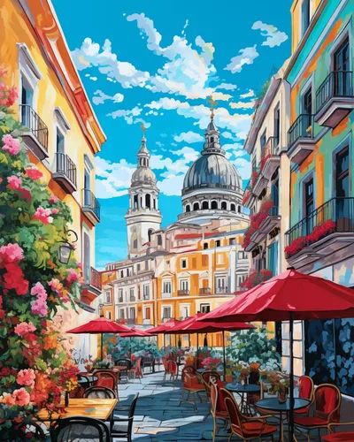 Vista 14 de Tucocoo Bumbers - Pintura de paisaje de puerta para adultos, paisaje de lago, pintura por números, pintura acrílica, lienzo junto al lago, plantas