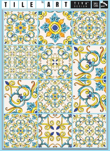 Vista 5 de IRI-GIRI Adhesivos para azulejos de loseta en muro Calcomanías de pared de vinilo impermeables de 4 x 4 pulgadas para cocina y baño Azulejos