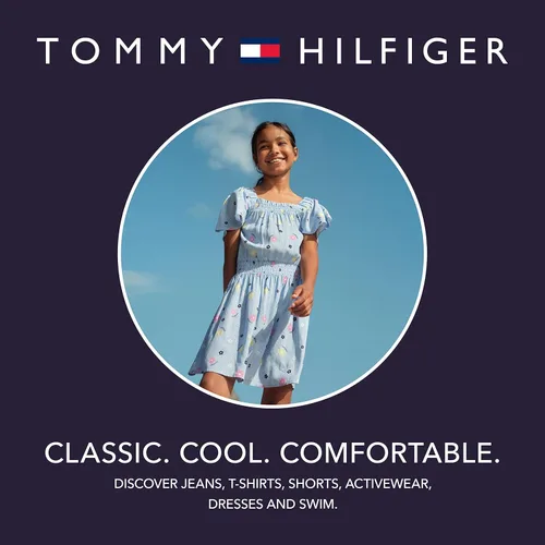Vista 3 de Tommy Hilfiger Sudadera de forro polar con cuello redondo para niña