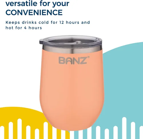 Vista 7 de BANZ Vaso de vino de picnic 12oz albaricoque