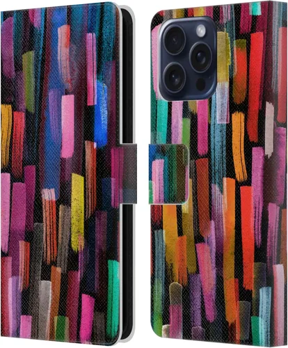 Vista 284 de Head Case Designs Officially Licensed Ninola Brushstrokes Black Summer Patterns Leather Wallet Case Compatible with Samsung Galaxy A07 4G