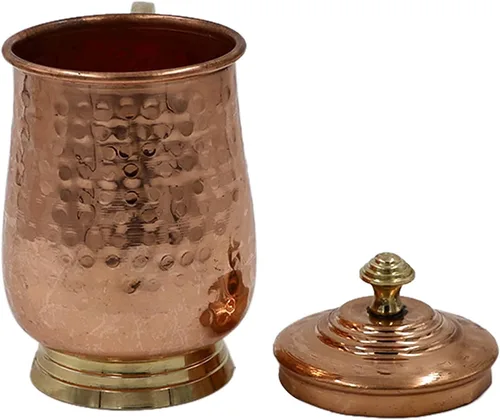 Vista 6 de PARIJAT HANDICRAFT Tazas de cerveza de cobre puro de calibre pesado para Moscow Mule