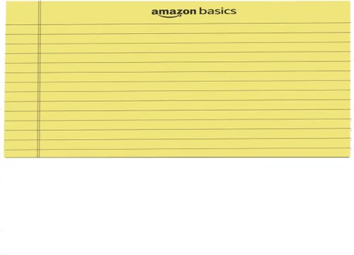 Vista 4 de Amazon Basics Bloc legal de 8.5 x 11.75 pulgadas, color canario, 72 unidades (paquete de 12), 50 hojas por bloc, 6 paquetes por caja