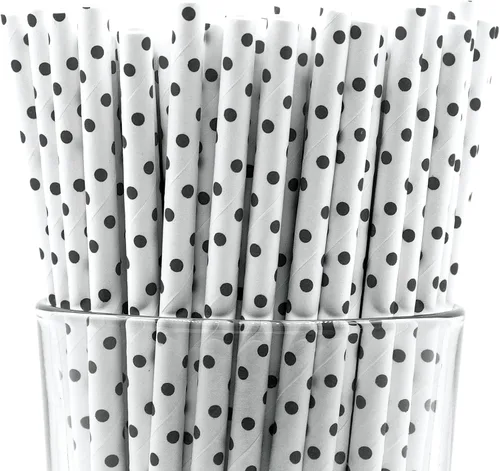 Vista 24 de Paquete de 150 pajitas de papel biodegradables de 4 capas de cheurón rosa bebé (compostables, no tóxicas, sin BPA)
