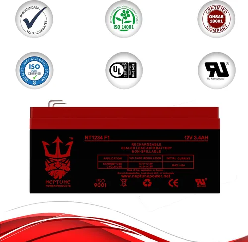 Vista 8 de Batería de repuesto Neptune de 12 V 3.4 AH para cortacésped Toro # 106-8397