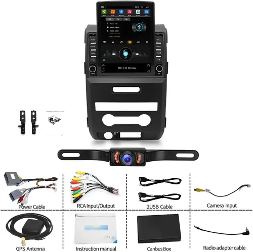 Vista 6 de 9.7 ''pantalla táctil vertical radio del coche para Ford F150 2009 2010 2011 2012 2013 2014 con Carplay inalámbrico Android Auto Bluetooth GPS WiFi