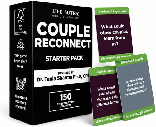 Vista 7 de Life Sutra Couple Connect Paquete de Inicio, 150 tarjetas de conversación y actividades para adultos, divertido juego de relaciones para parejas