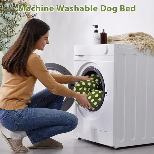 Vista 6 de BFPETHOME Camas de perro en forma de dona para perros pequeños, camas redondas para gatos de interior, cama relajante para cachorros y gatitos
