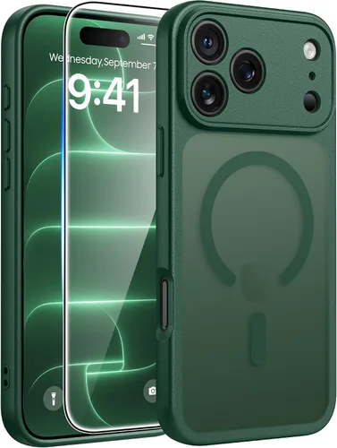 Vista 136 de FNTCASE - Funda para iPhone 16 Pro: magnética, mate, translúcida, de grado militar, protectora contra caídas, resistente, fina, duradera y a prueba