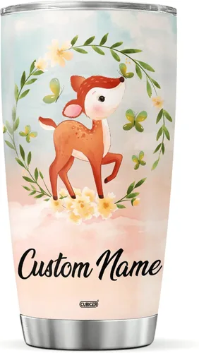 Vista 13 de CUBICER Vaso de café personalizado con diseño de oso y tapa aislada, regalos de Navidad para niños, mujeres y adultos, tazas de acero inoxidable