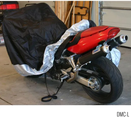 Vista 3 de Black Widow Crucero impermeable grande, cubierta de motocicleta personalizada