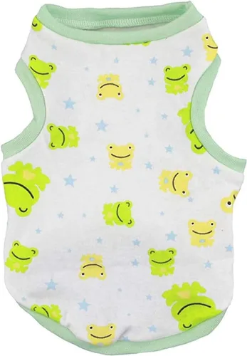 Vista 13 de Camisa para perros pequeños, lindas camisetas de algodón suave sin mangas para perros pequeños, gatos, chaleco para perritos, camiseta