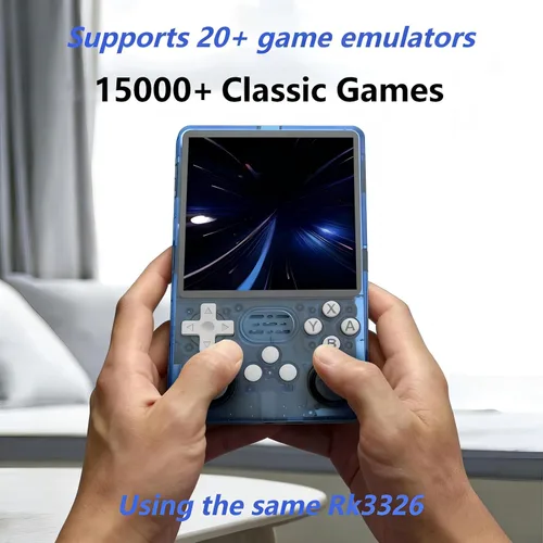 Vista 5 de R36plus - Consola de videojuegos portátil, consola de juegos retro portátil con pantalla IPS de 4.0 pulgadas, sistema ArkOS, más de 15000