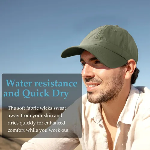 Vista 34 de Gorra de béisbol impermeable para hombre, sombrero de lluvia plegable para correr al aire libre, sombrero de pesca solar