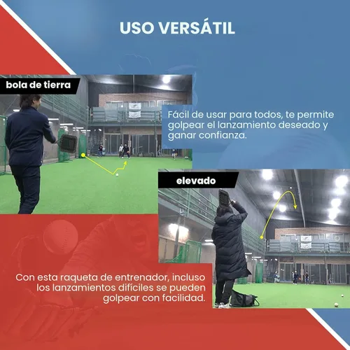 Vista 5 de Raqueta de béisbol para bolas voladoras: Raqueta Fungo de béisbol/Raqueta de béisbol para entrenadores y padres para ayudar a los jugadores a