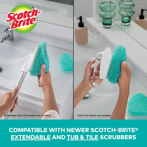 Vista 5 de Scotch-Brite - Repuestos de esponja para bañera y azulejo sin rayones, (Paquete de 6)