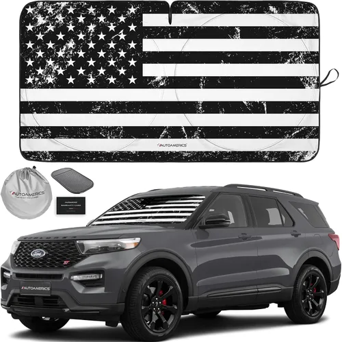 Vista 48 de Parasol de Parabrisas de Una Pieza - Parasol Cromado Líquido Plegable para Ventana Delantera de Auto para Carros SUV Camión - Protector Visor