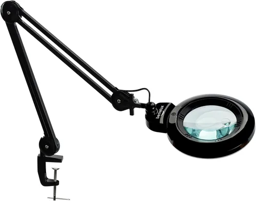 Vista 8 de Bifocals - Lámpara de escritorio con aumento con abrazadera, 5 dioptrías con 20 dioptrías, lente desmontable de 6 pulgadas y 120 luces LED, 3 modos