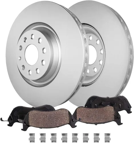 Vista 39 de Detroit Axle - Kit de freno delantero de 4 piezas para Dodge Caravan Plymouth Voyager 1991-1995 1991-1993 Grand Voyager, rotores de freno de disco