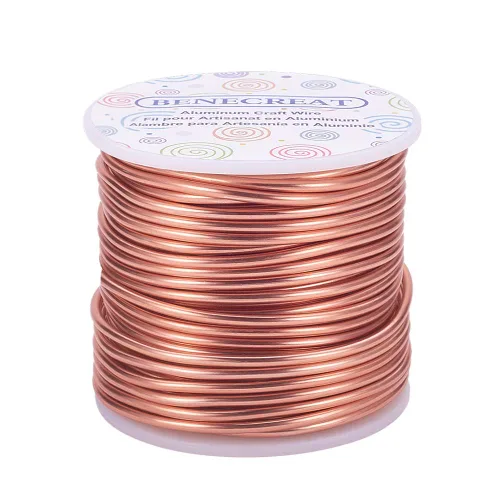 Vista 35 de BENECREAT -Alambre de aluminio para joyería de calibre 9, 55 pies, alambre metálico flexible para esculpir, ideal para manualidades de Halloween