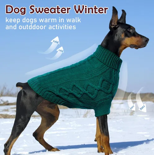 Vista 5 de PeacockGreen XS Suéter para Perro Hembra Chihuahua Teacup, Ropa para Gatos y Cachorros - Suéter Cálido de Invierno para Navidad y Acción de Gracias