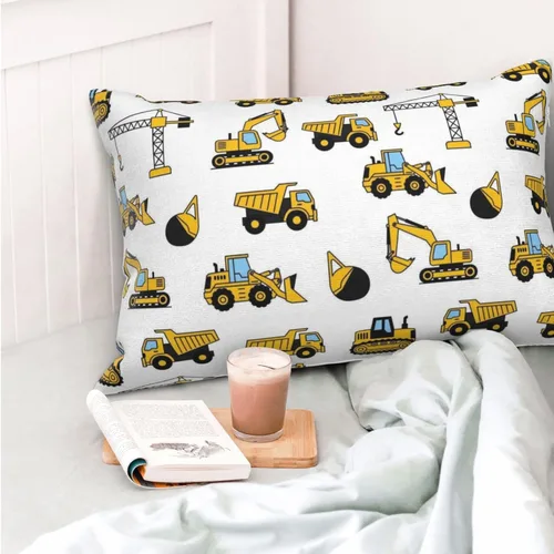 Vista 4 de Funda de cojín rectangular de terciopelo de felpa para cama, sofá, silla de oficina, compatible con equipos de construcción, carretillas elevadoras