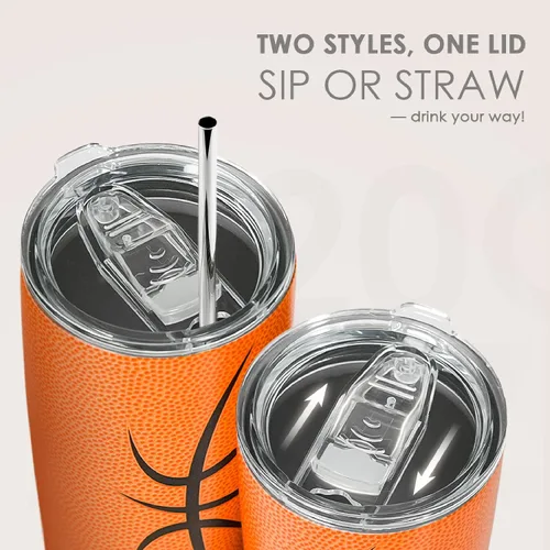 Vista 5 de SANDJEST Vaso de baloncesto con aislamiento de acero inoxidable de 20 onzas, taza de café de viaje, vasos deportivos, regalos para amantes