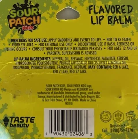 Vista 2 de Sour Patch Kids Redberry Flavored Lip Balm 0.12 Oz (0.12 oz)