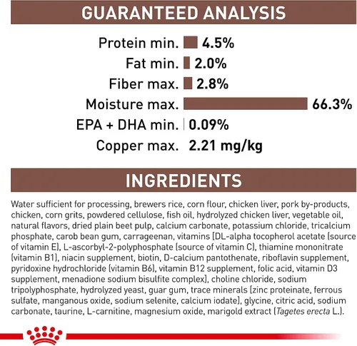 Vista 6 de ROYAL CANIN Veterinary Diet Canine Hepatic - Alimento para perros adultos, 13.7 onzas (paquete de 24)
