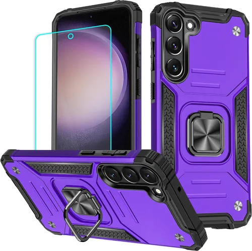 Vista 14 de HNHYGETE Funda para Samsung S23 con protector de pantalla HD: [grado militar de 20 pies probada en caídas] Funda protectora a prueba de golpes