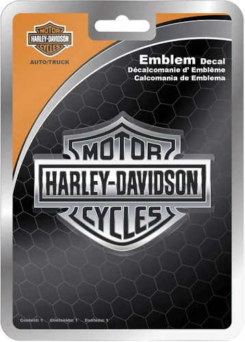 Vista 2 de Calcomanía con logotipo «Bar & Shield» cromado de Harley-Davidson, talla única , Plateado