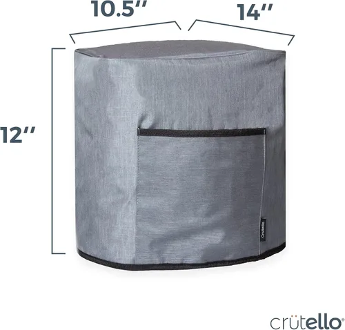 Vista 3 de Crutello Funda para freidora de aire con bolsillos de almacenamiento para freidoras de 2.8 a 4.8 cuartos de galón, se adapta a varias marcas