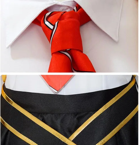 Vista 7 de Hieeimu Saki - Disfraz de cosplay de Sekai Saki Tenma, vestido de uniforme de Halloween con calcetín