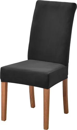 Vista 16 de Juego de 6 fundas de terciopelo para sillas de comedor, fundas elásticas suaves para sillas Parson, extraíbles y lavables, con elástico para un