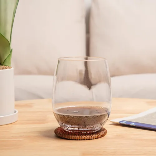 Vista 4 de KX-WARE Copas de vino acrílicas irrompibles de 18 onzas sin tallo, juego de 4 unidades transparentes