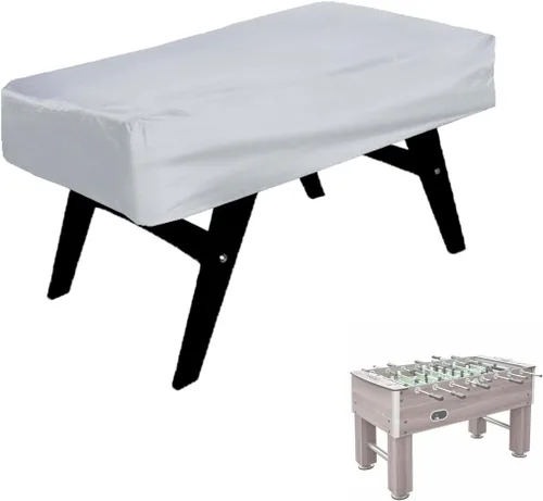 Vista 8 de J&C Funda de mesa de futbolín para exteriores, impermeable, 420D, con hebilla ajustable, para patio, fiesta, mesa de juego, para mesa de futbolín
