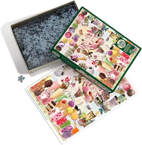 Vista 2 de Cobble Hill - Rompecabezas de 1000 piezas, Frozen Treats - Póster de muestra incluido