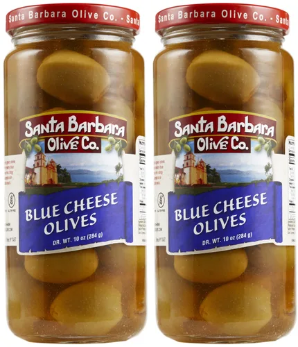Vista 18 de Aceitunas verdes rellenas de anchoas sin hueso de Santa Barbara, perfectas para tablas de embutidos, ensaladas, pizza y pasta, paquete de 3, 5 onzas