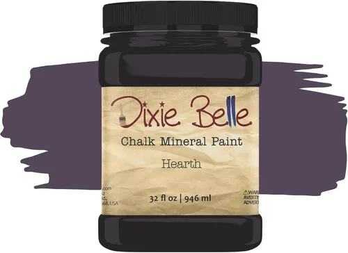 Vista 59 de Pintura para muebles con acabado de tiza Dixie Belle Paint Company - Amatista (4oz) - Pintura mineral de tiza chic púrpura profundo mate