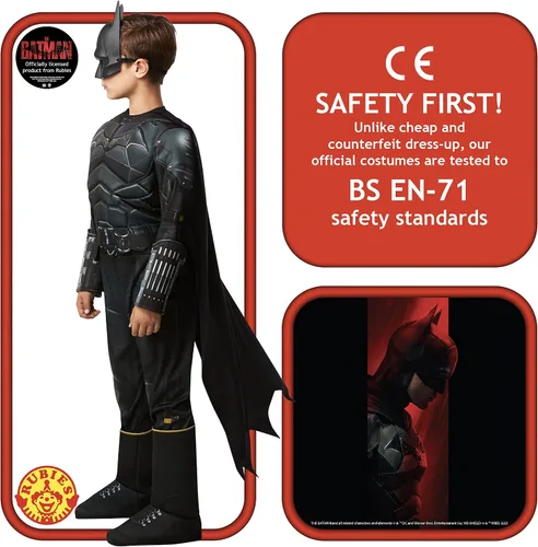 Vista 5 de Rubie's Batman de DC para niños la película de Batman Deluxe, Como se muestra