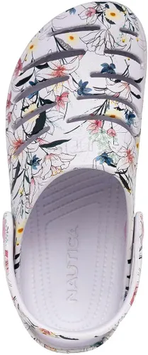 Vista 4 de Nautica Zuecos para mujer Sandalias deportivas deportivas Zapatos de agua sin cordones con correa trasera ajustable Zapatos deportivos de playa