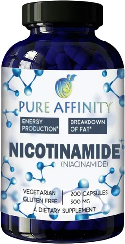 Vista 8 de Nicotinamida B3 500 mg Niacina eficaz sin enjuagues. Potenciador de energía, regenerador celular, que apoya el deterioro cognitivo