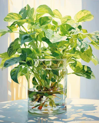 Vista 17 de Tucocoo Pintura por números con flores de lirio azul en una jarra de vidrio DIY en lienzo con pinceles, pinturas acrílicas, pintura de grafiti por